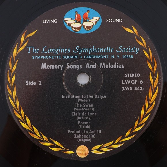 Memory Songs & Melodies, Longines Symphonette Stereo 2x LP Vinyl Record LWGF 5 6 - Picture 10 of 16
